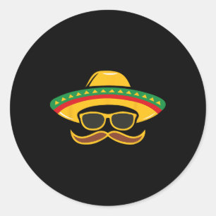 Adesivo Sombrero Face Cinco De Mayo Garotos Mexicanos Fies