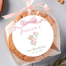 Adesivo Some Bunny Girl Pink is Turning One Birthday