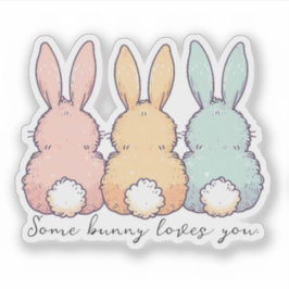 Adesivo Some Bunny Loves You Custom Contour