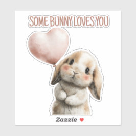 Adesivo Some Bunny Loves You with Heart Balloon