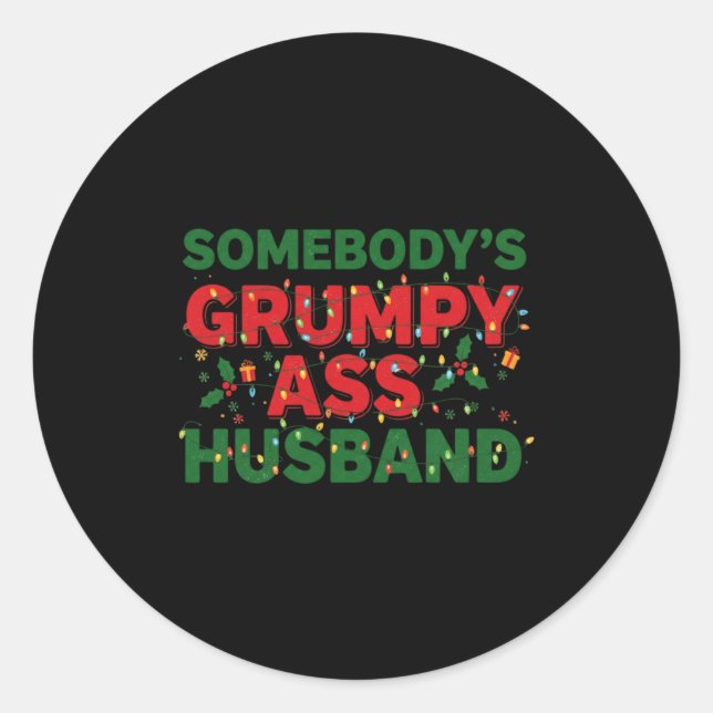 Adesivo Somebody's Mpy Husband Christmas Shirt _ Funny Xma (Frente)