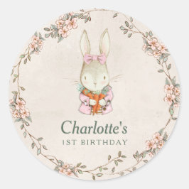 Adesivo Somebunny is Turning One Birthday Favor Stickers