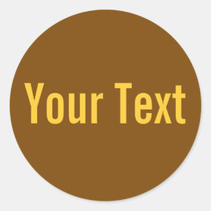 Adesivo SOMENTE marrom da COR + seu texto