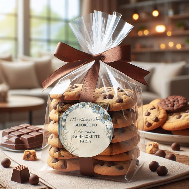 Adesivo Something Blue Thistle Floral Bachelorette Party (Criador carregado)