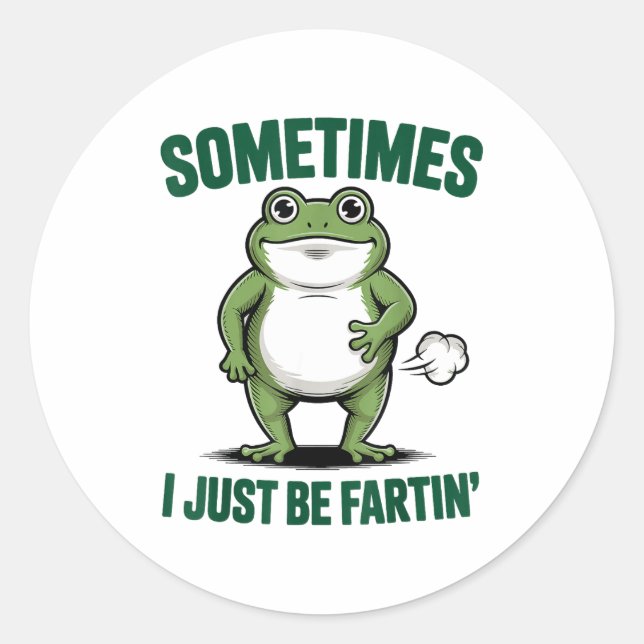 Adesivo Sometimes I Just Be Farting Frog Christmas Funny F (Frente)