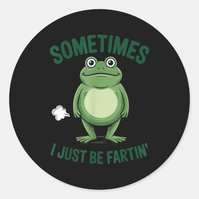 Adesivo Sometimes I Just Be Farting Frog Christmas Funny F (Frente)