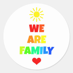 Adesivo Somos a família Rainbow Sunshine Adotion Design