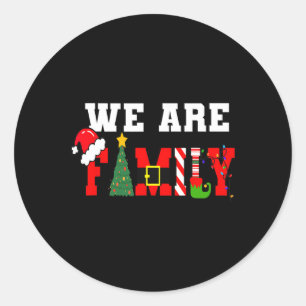 Adesivo Somos Família Pijamas de Natal Divertidos de Natal