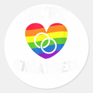 Adesivo Somos Noivado de Gay em Engayged