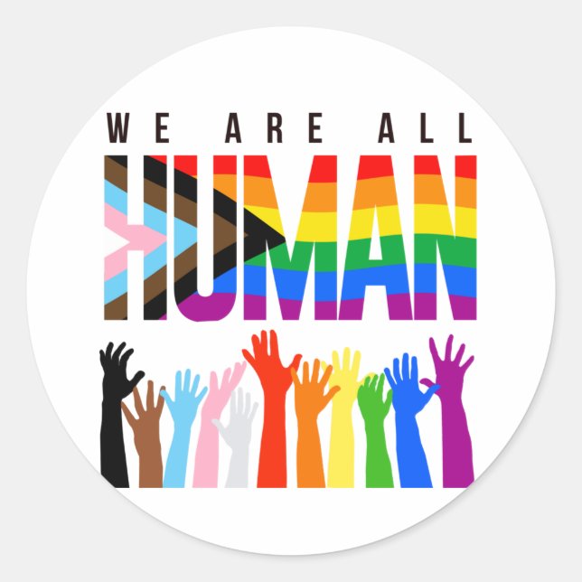 Adesivo Somos todos humanos (Frente)