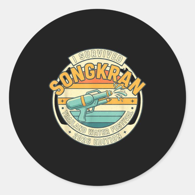 Adesivo Songkran 2026 Survivor Funny Thai New Year  (Frente)
