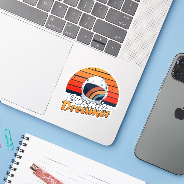 Adesivo Sonhador Cósmico (Notebook com iPhone)