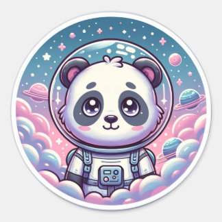 Adesivo Sonhador Cósmico De Panda, Mestre Da Zen Espacial
