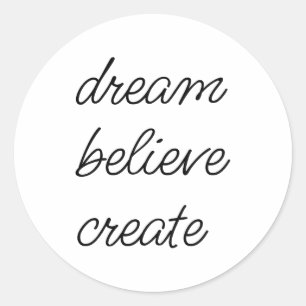 Adesivo Sonhe, Acredite, Crie, Inspire, Sorria, Imagine