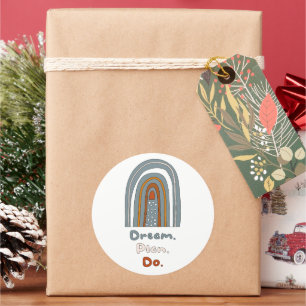 Adesivo Sonhe, planeje, faça um arco-íris motivacional col