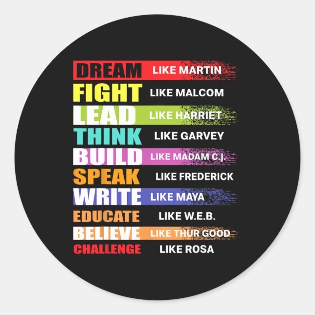 Adesivo Sonho Como Martin Lidera Como Harriet Black Histor (Frente)