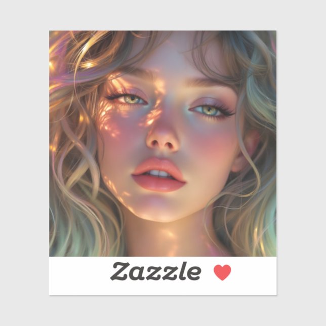 Adesivo Sonho de ouro - Retrato Angélico Radiante (Folha)