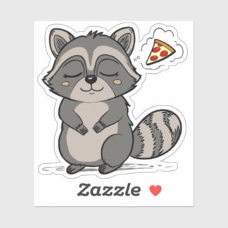 Adesivo Sonho de Raccoon - Pizza!
