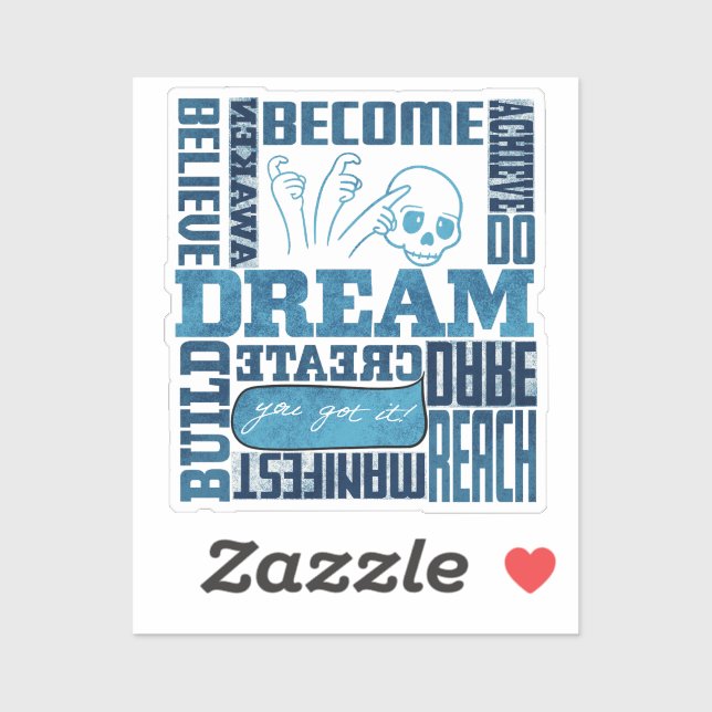 Adesivo Sonho - Design ASL (Folha)