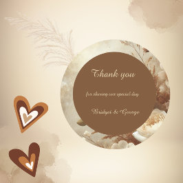 Adesivo Sonho Romântico obrigado de Casamento Floral