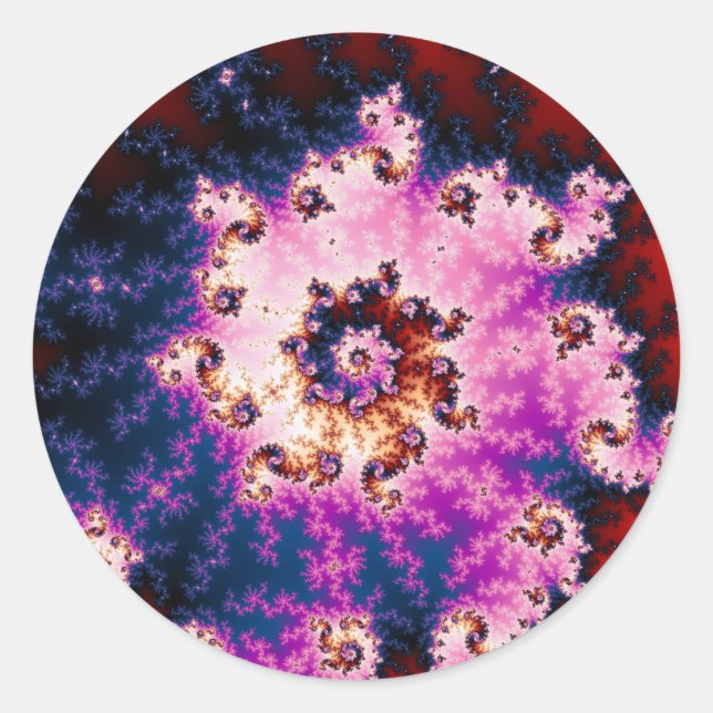 Adesivo Sonho Rosa - Vinheta Fractal (Frente)