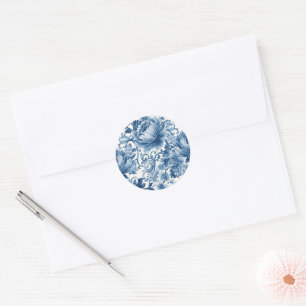 Adesivo Sonhos Azuis Chinoiserie Aquarela Floral