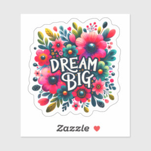 Adesivo Sonhos Bloqueados Com Flores Vibrantes