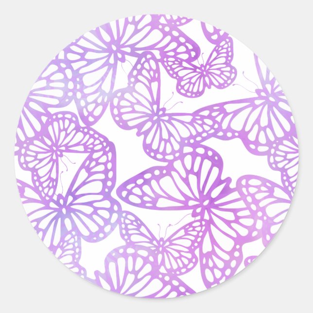 Adesivo Sonhos de borboletas (Lavanda) (Frente)