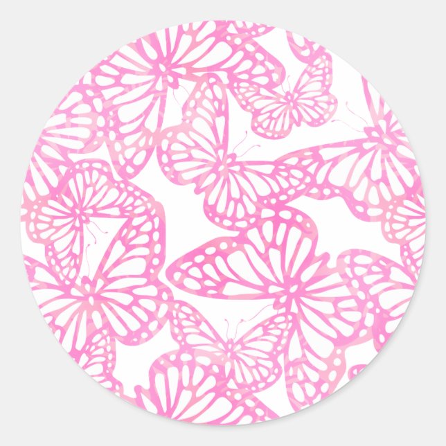 Adesivo Sonhos De Borboletas (Rosa) (Frente)