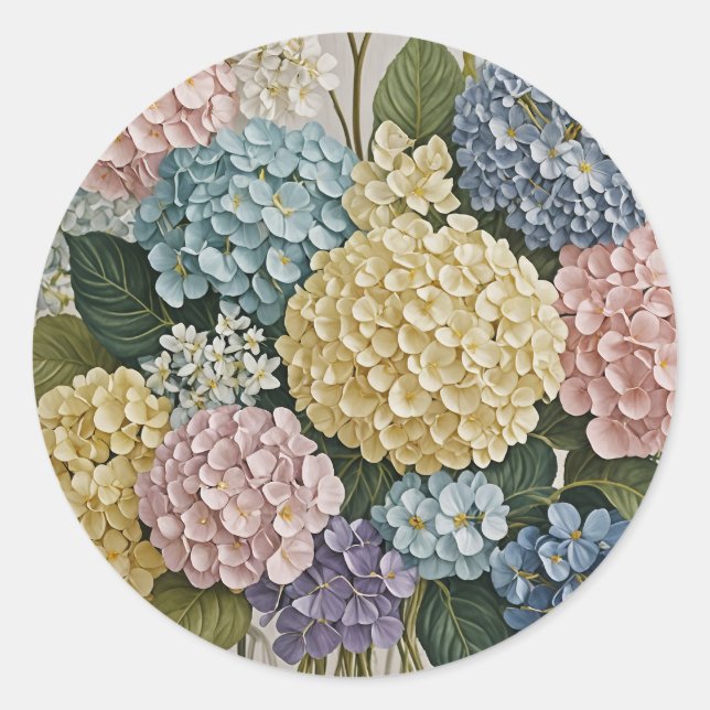 Adesivo Sonhos de Hydrangea: Pastel Blooms (Frente)