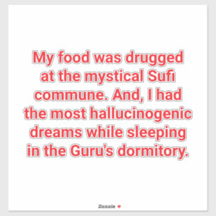 Adesivo Sonhos Sufis Halucinogênicos Hankamer Artjunkhaus 