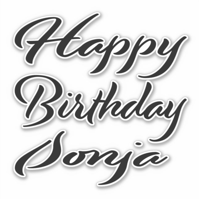Adesivo Sonja Name Vorname black Sticker Geburtstag (Frente)