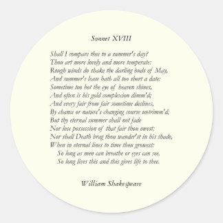 Adesivo Sonnet nº 18 por William Shakespeare