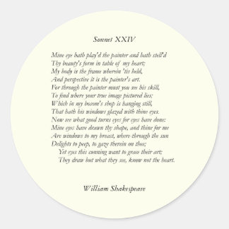 Adesivo Sonnet nº 24 por William Shakespeare