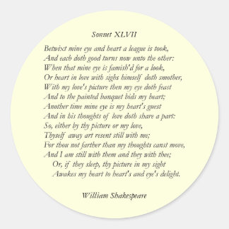 Adesivo Sonnet nº 47 por William Shakespeare