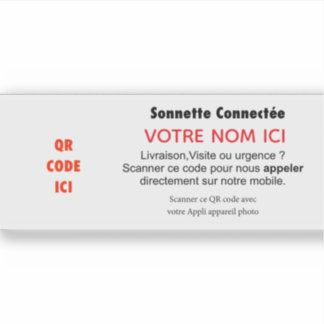 Adesivo Sonnette Connectée Personnalisable