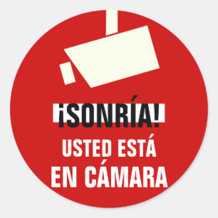 Adesivo SONRÍA USTE ESTÁ EN CÁMARA Stickers