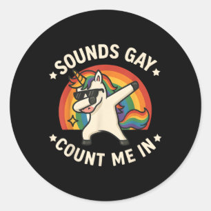 Adesivo Sons - Gay Conte-Me No Orgulho Lgbt Do Unicorn