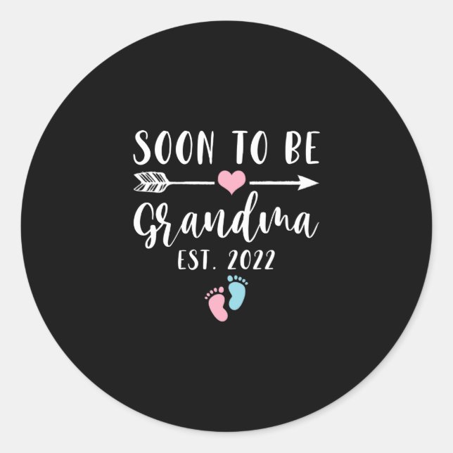 Adesivo Soon To Be Grandma 2022 For New Grandma (Frente)