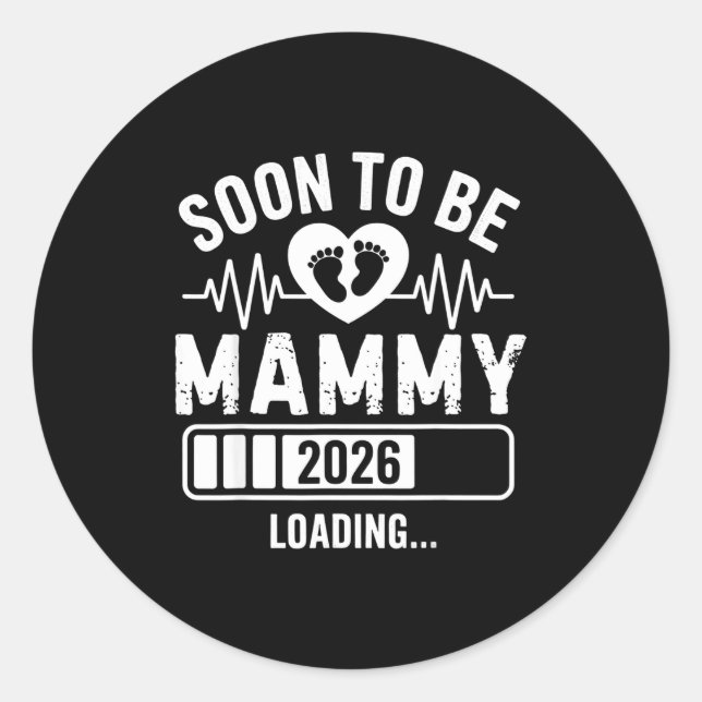 Adesivo Soon To Be Mammy 26 Loading Pregnancy Announcement (Frente)