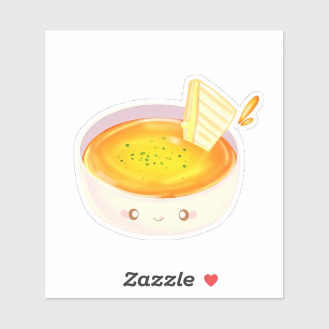 Adesivo Sopa De Tomate E Sanduíche De Queijo Grelhado (Folha)