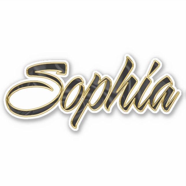 Adesivo Sophia black gold Lettering Aufkleber Sticker (Frente)