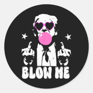 Adesivo Sopro-me Engraçado Tremor Rosa Goma-Bolo Donald Tr