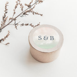 Adesivo Sorbet | Monograma de Casamento de Pastel com Aqua