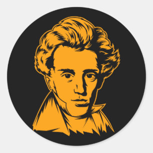 Adesivo Soren Kierkegaard filosofia existencialista portra