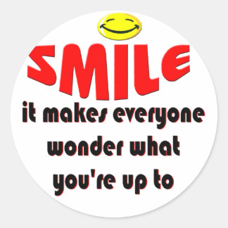 Adesivo Sorria - Faça as pessoas se perguntarem o que você