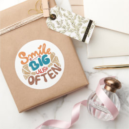 Adesivo Sorria Grande Muitas Vezes: Alegria