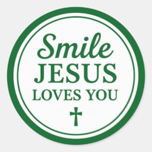Adesivo Sorria Jesus Te Ama
