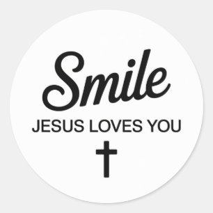 Adesivo Sorria Jesus Te Ama