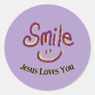 Adesivo Sorria Jesus Te Ama Cristão 
